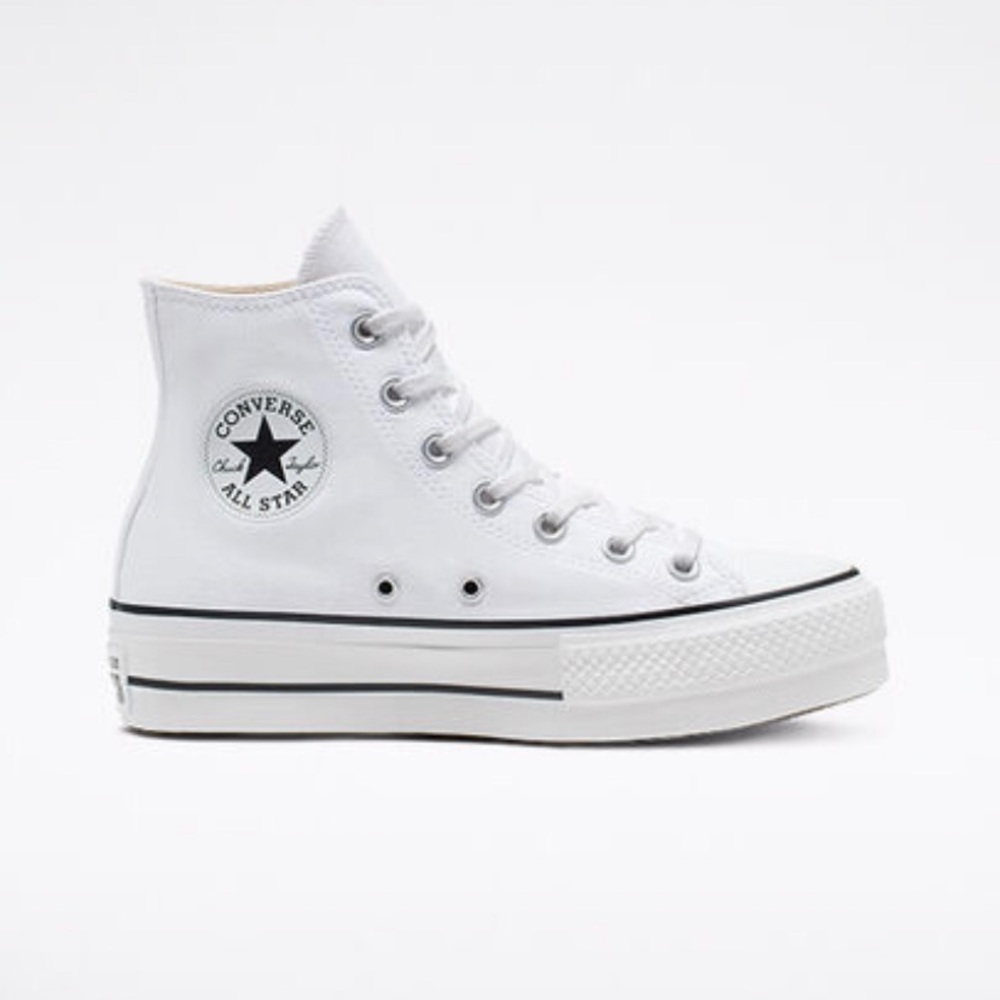 White Platform Converse All Stars